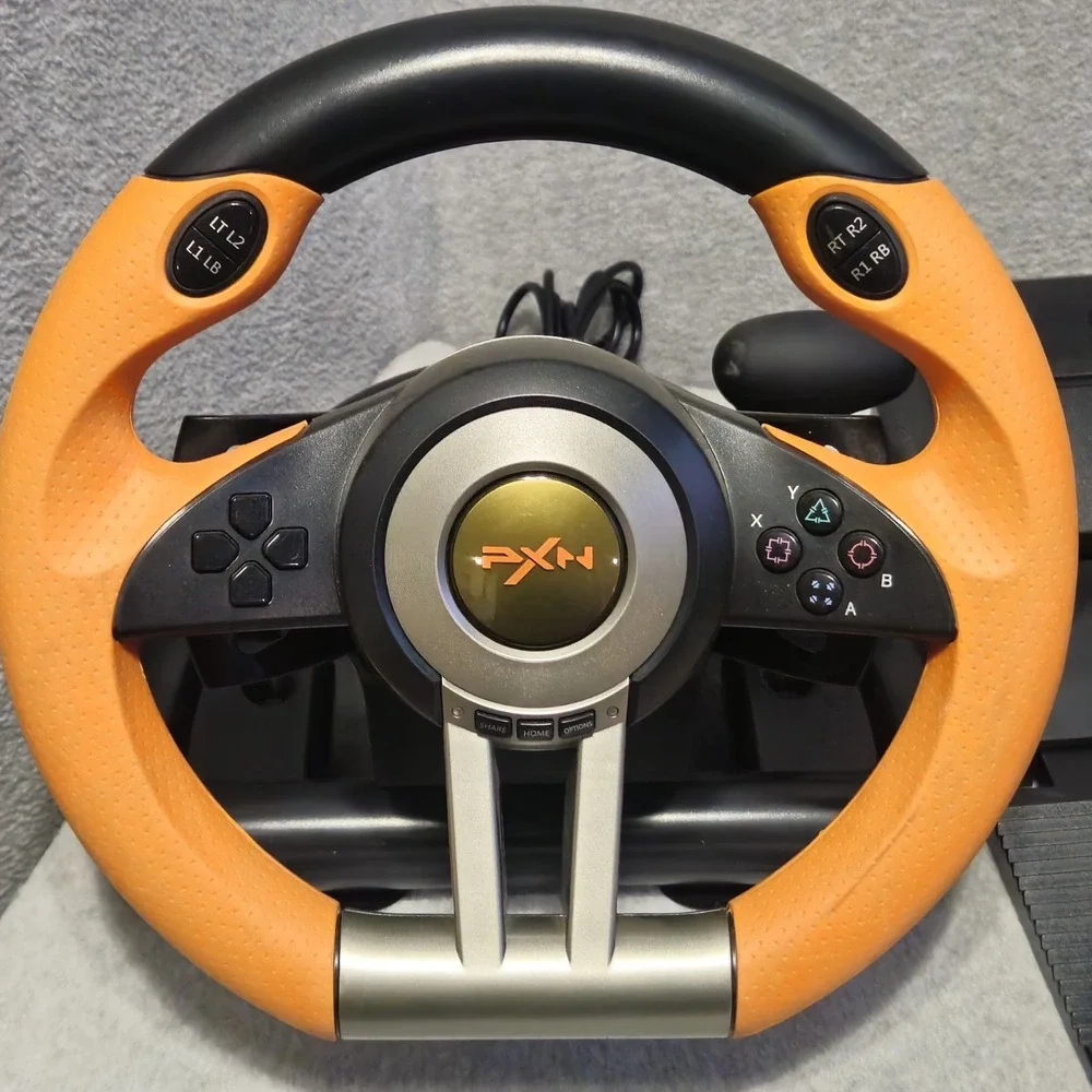 PXN V3Pro Racing Wheel With Pedals Orange Xbox Switch PC PXNV3IIO Wired